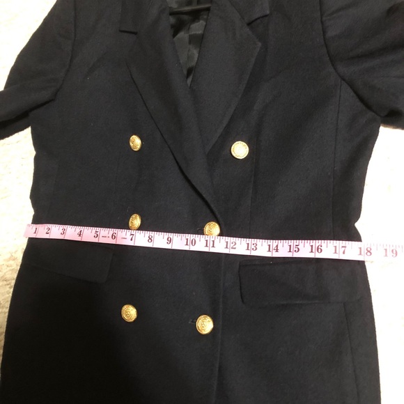 Vintage 100%Wool Navy Military Buttoned Blazer - Picture 9 of 11